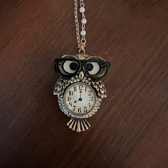 Betsy Johnson Owl Pendant Necklace.Black & Silver.Brand new with tags. - Picture 9 of 10
